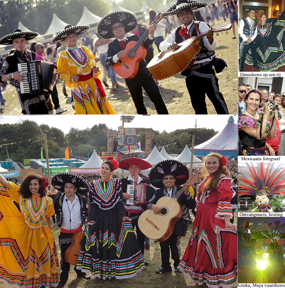 Mariachis en danseressen